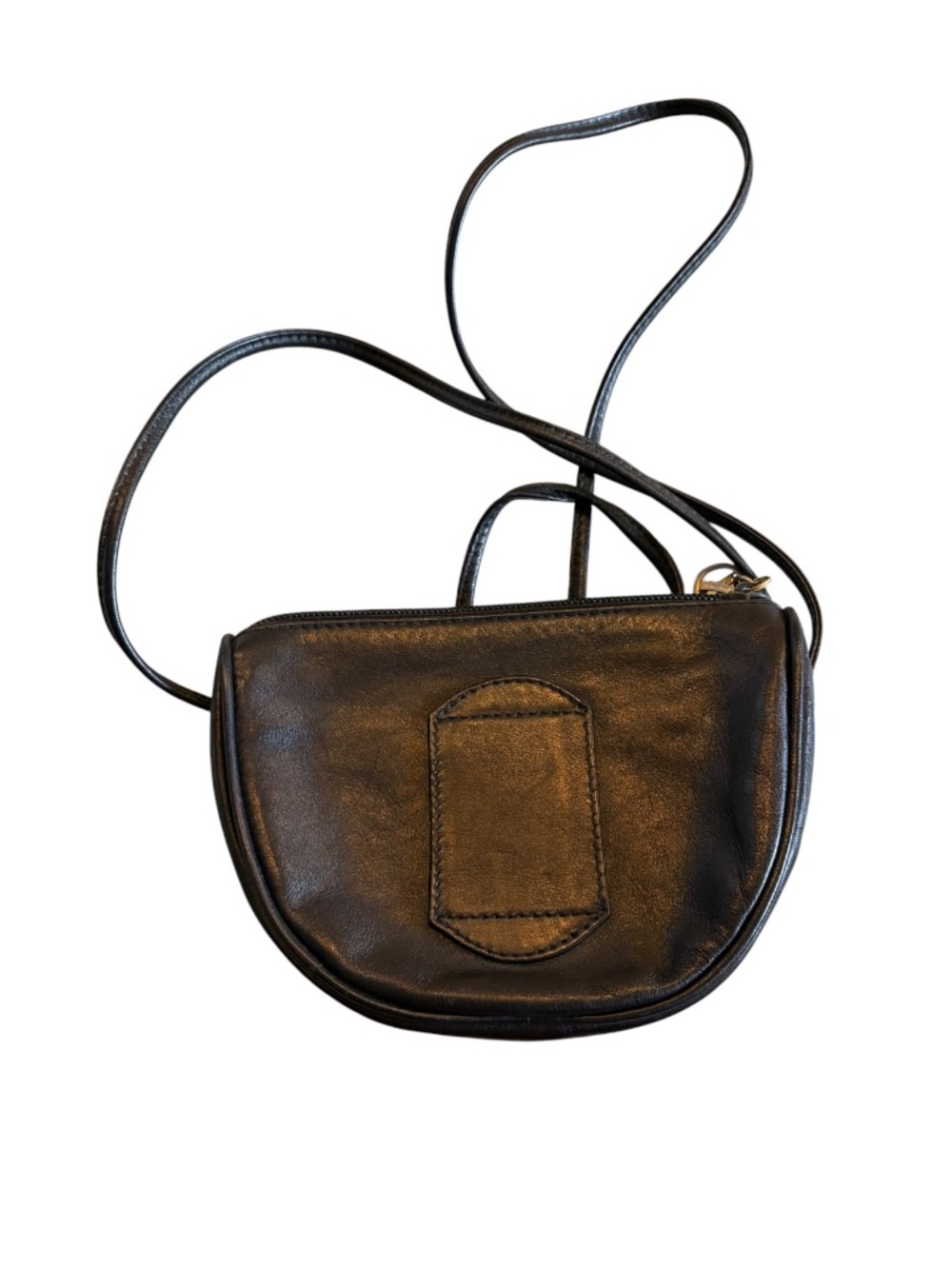 Paloma Picasso Vintage Black Leather Crossbody Bag Gold X Hardware - Picture 2 of 11